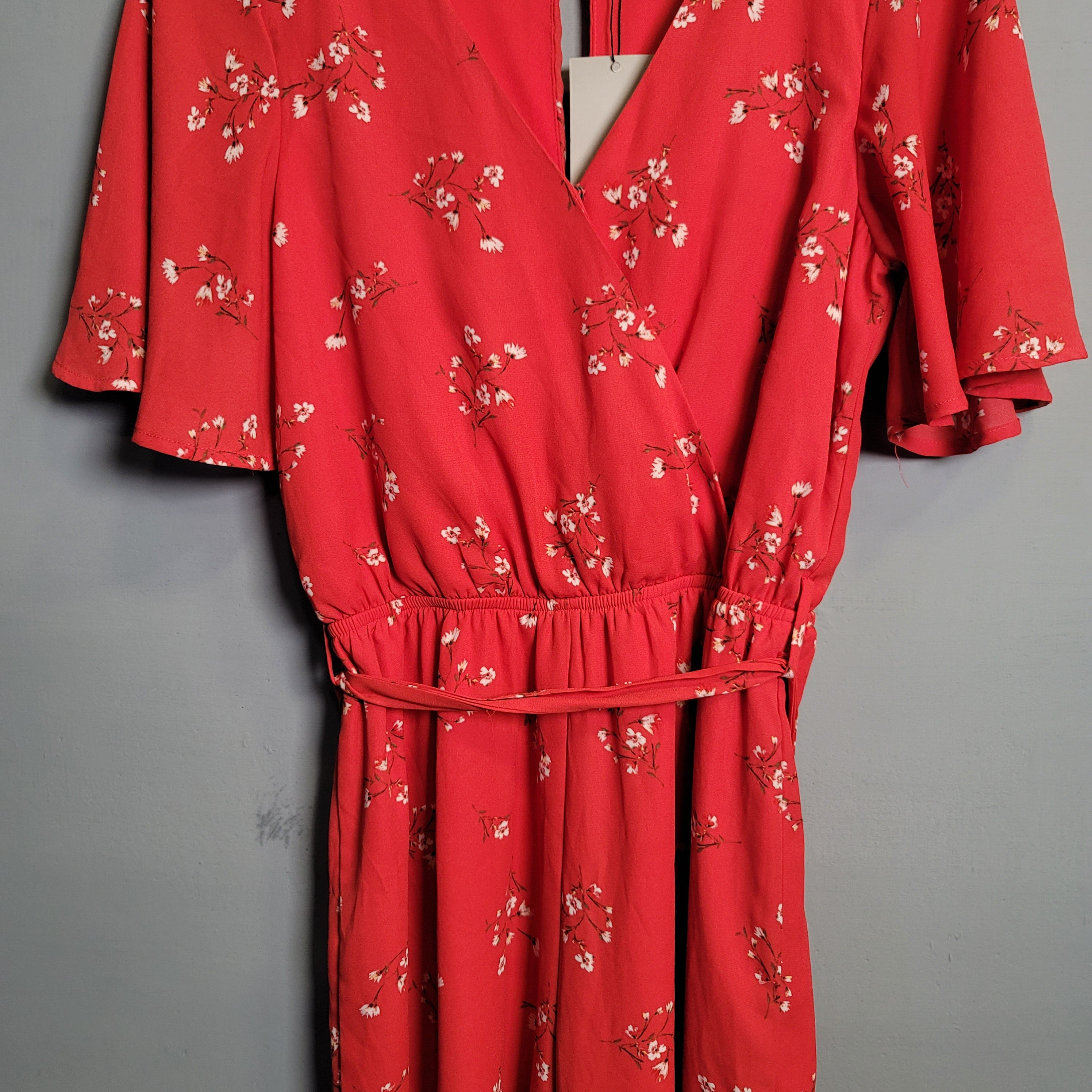 Floral belted Wrap Dress (One Clothing) - THE GREY AREA