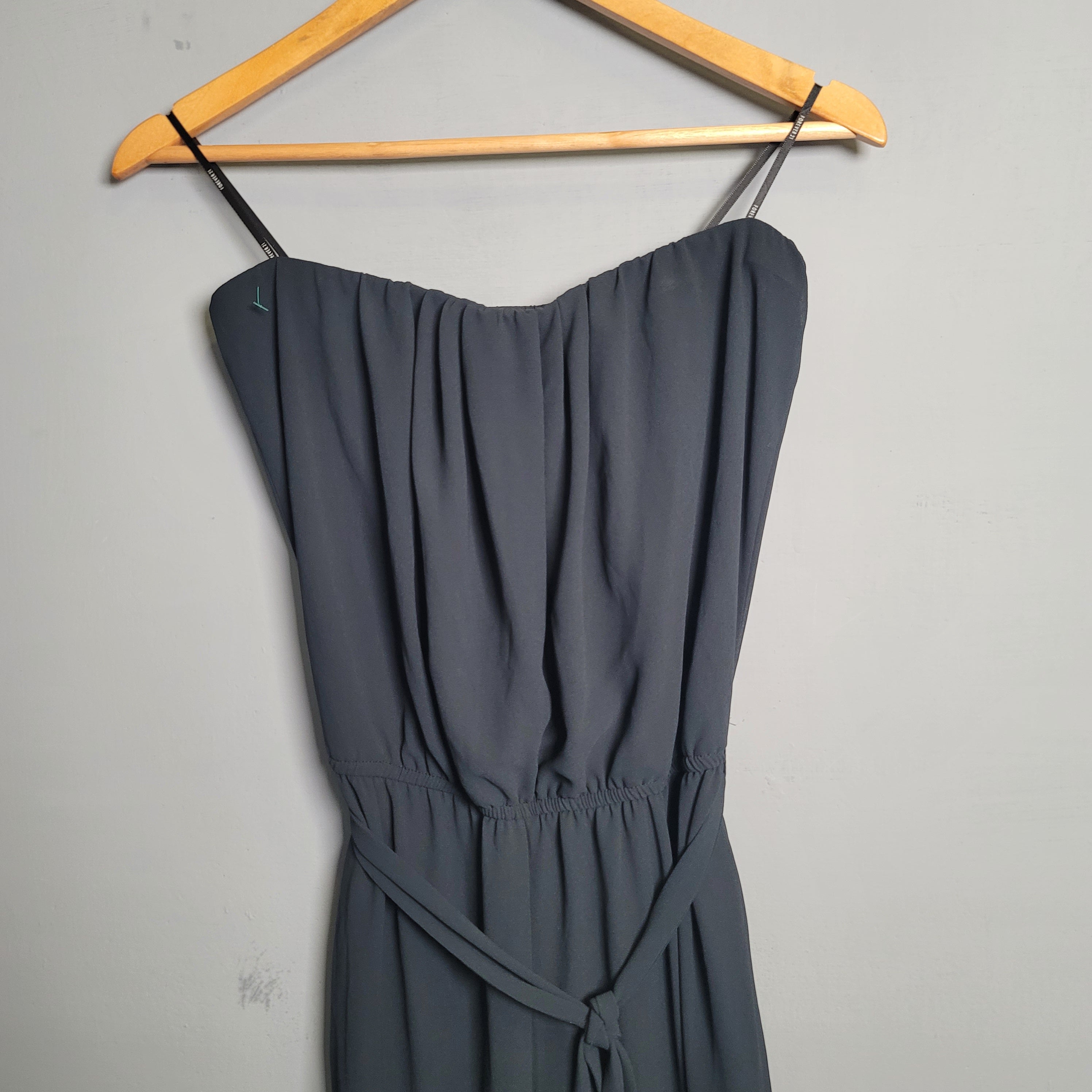 Black Strapless Wide Leg Jumpsuit (Forever 21) - THE GREY AREA