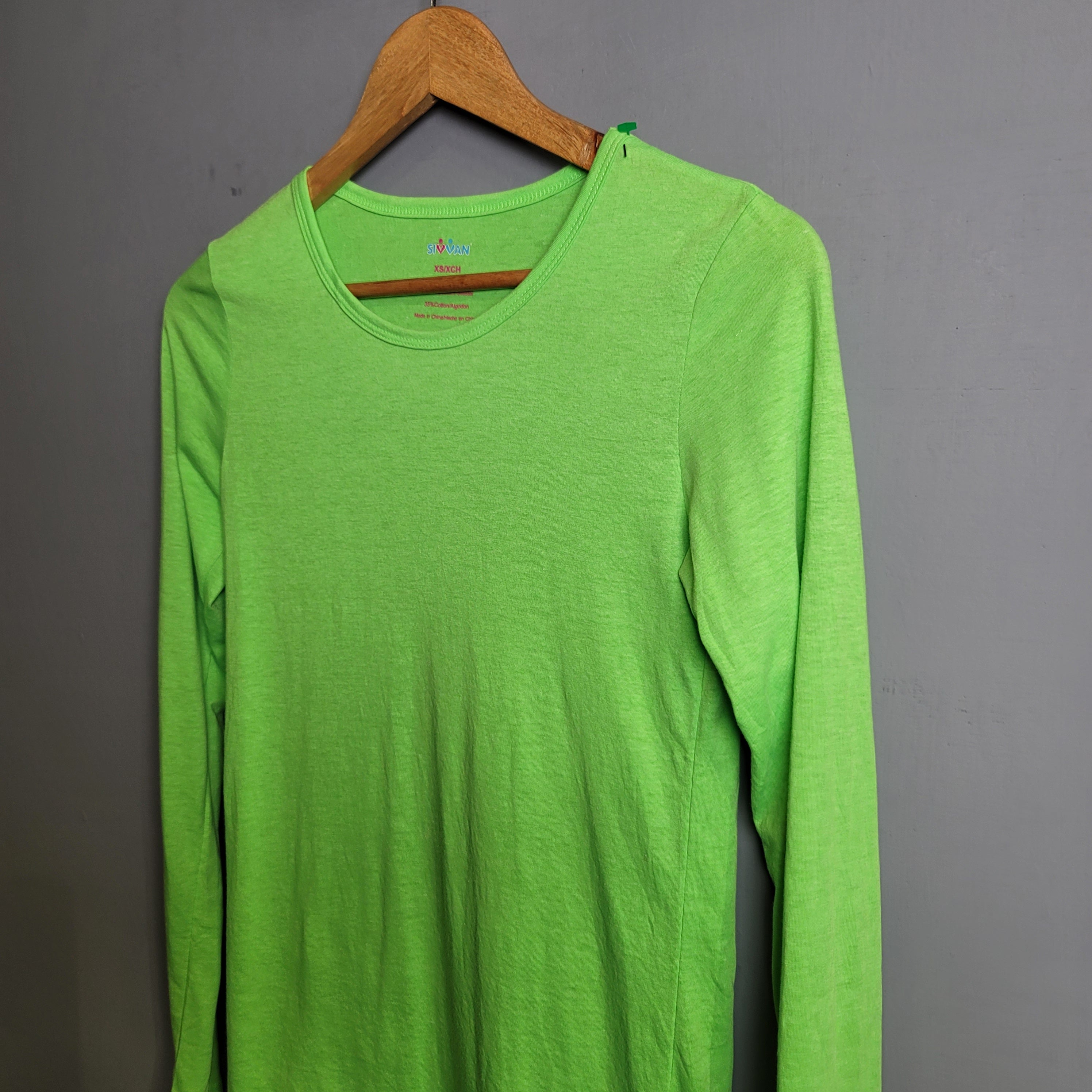 Lime green full sleeveless T-shirt (Sivvan) - THE GREY AREA
