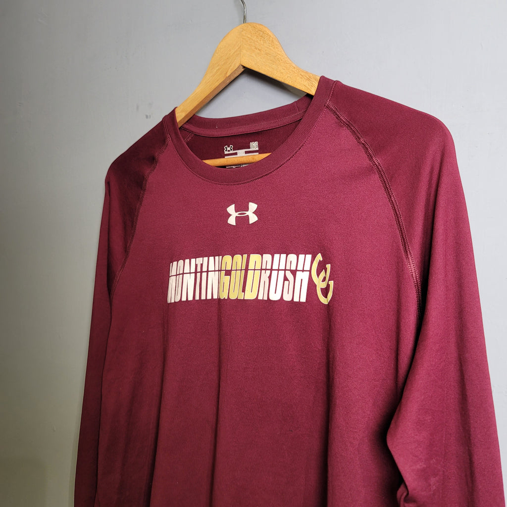 Maroon UnderArmour long sleeves sports Tshirt - THE GREY AREA