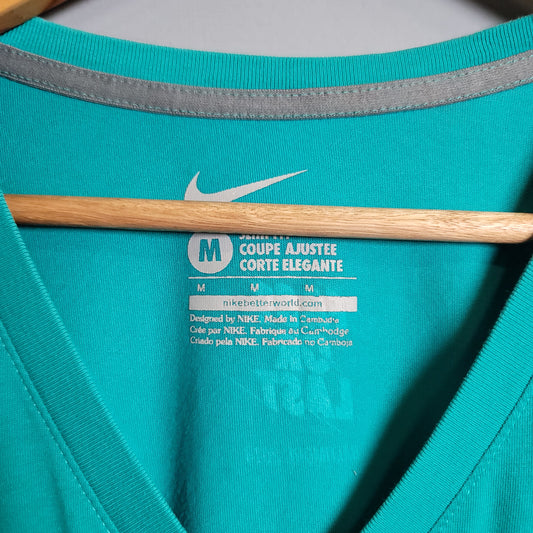 Sea Blue "Just Do It" Nike Sports Tshirt - THE GREY AREA