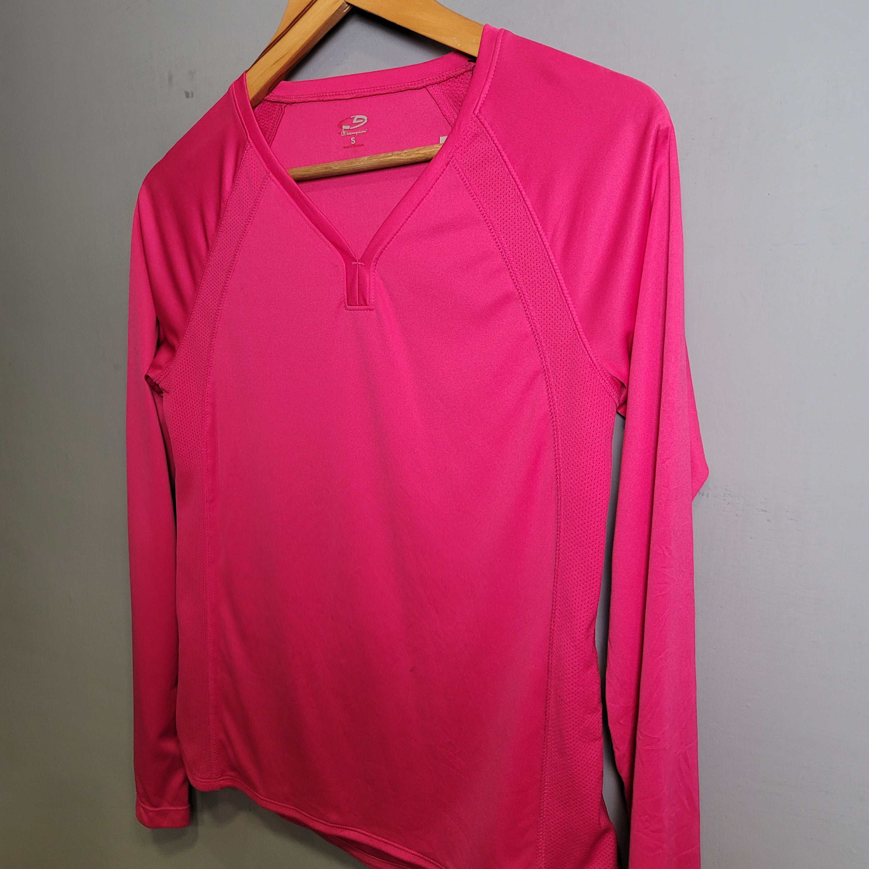 Full Sleeves Hot pink Sports T-shirt (Champions C9) - THE GREY AREA