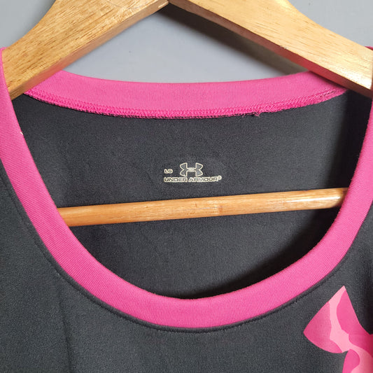 UnderArmour pink logo Sports T-shirt - THE GREY AREA