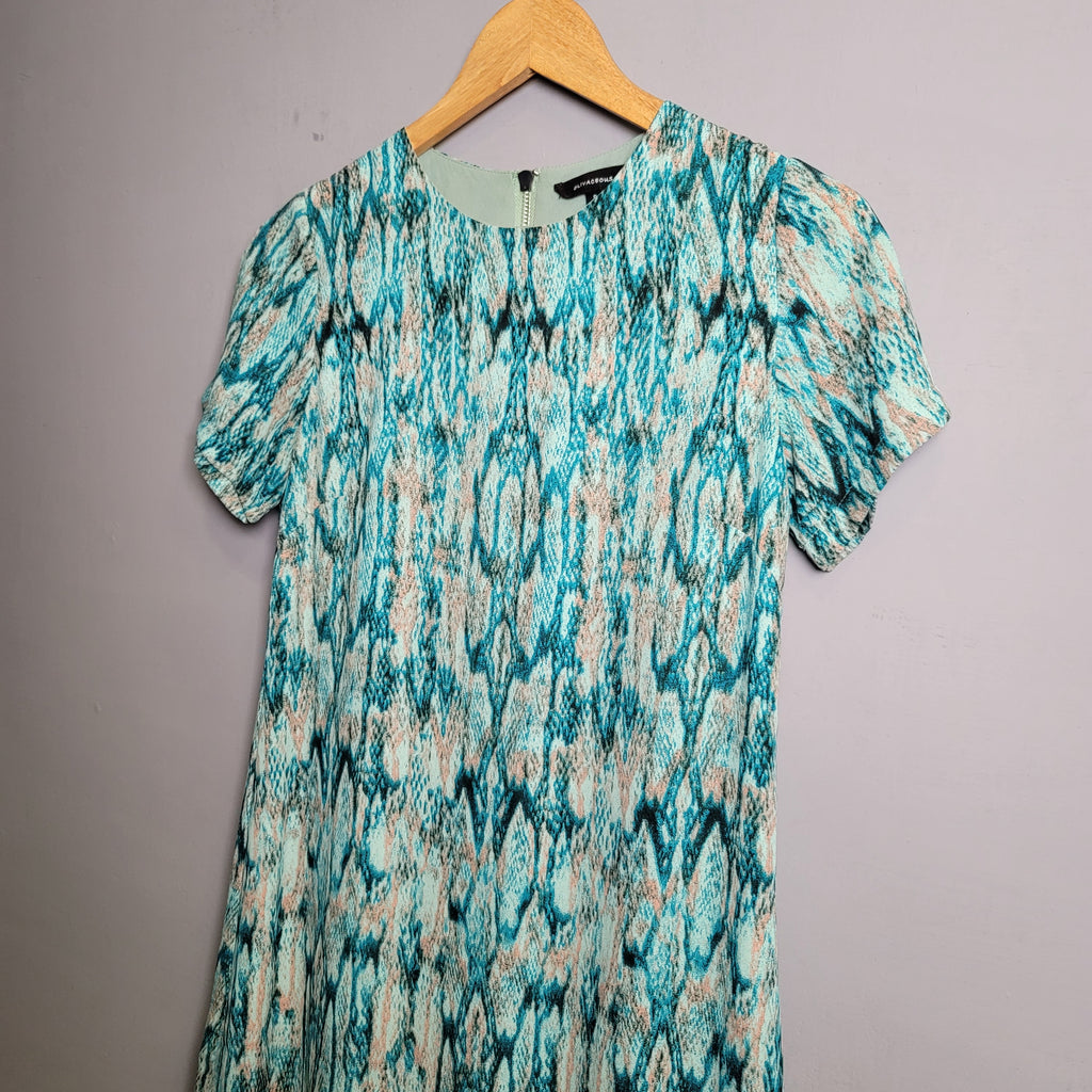 Printed long shirt (Olivaceous) - THE GREY AREA