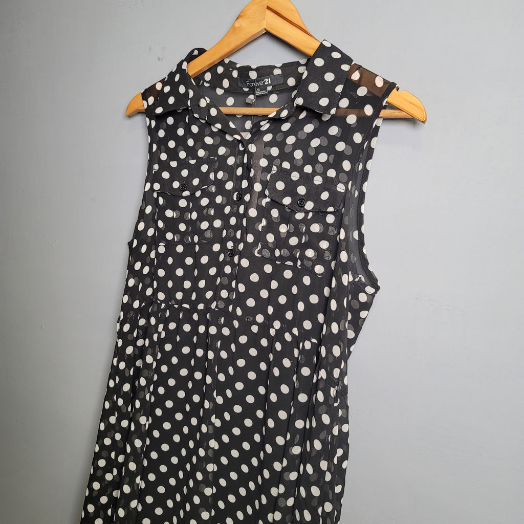 Black and White Polka dots mini dress - THE GREY AREA