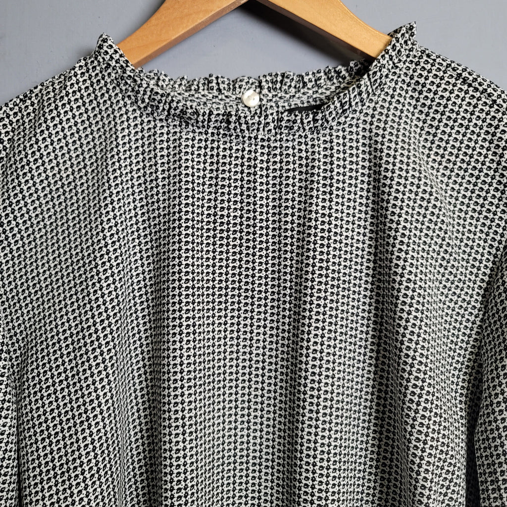 Monochrome Ruffle Top (Creation L) - THE GREY AREA