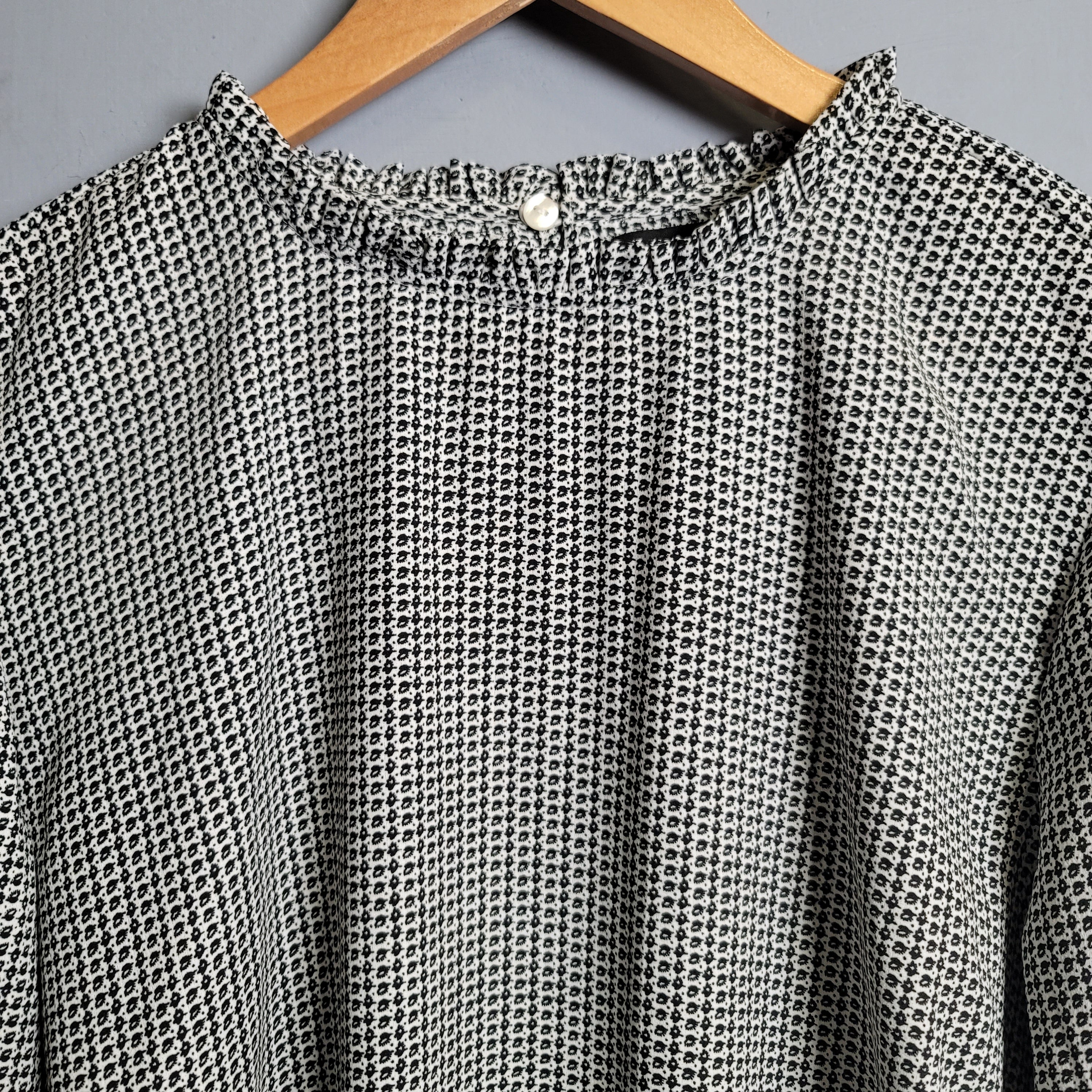 Monochrome Ruffle Top (Creation L) - THE GREY AREA