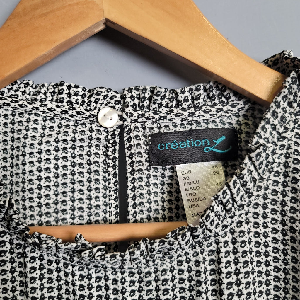 Monochrome Ruffle Top (Creation L) - THE GREY AREA