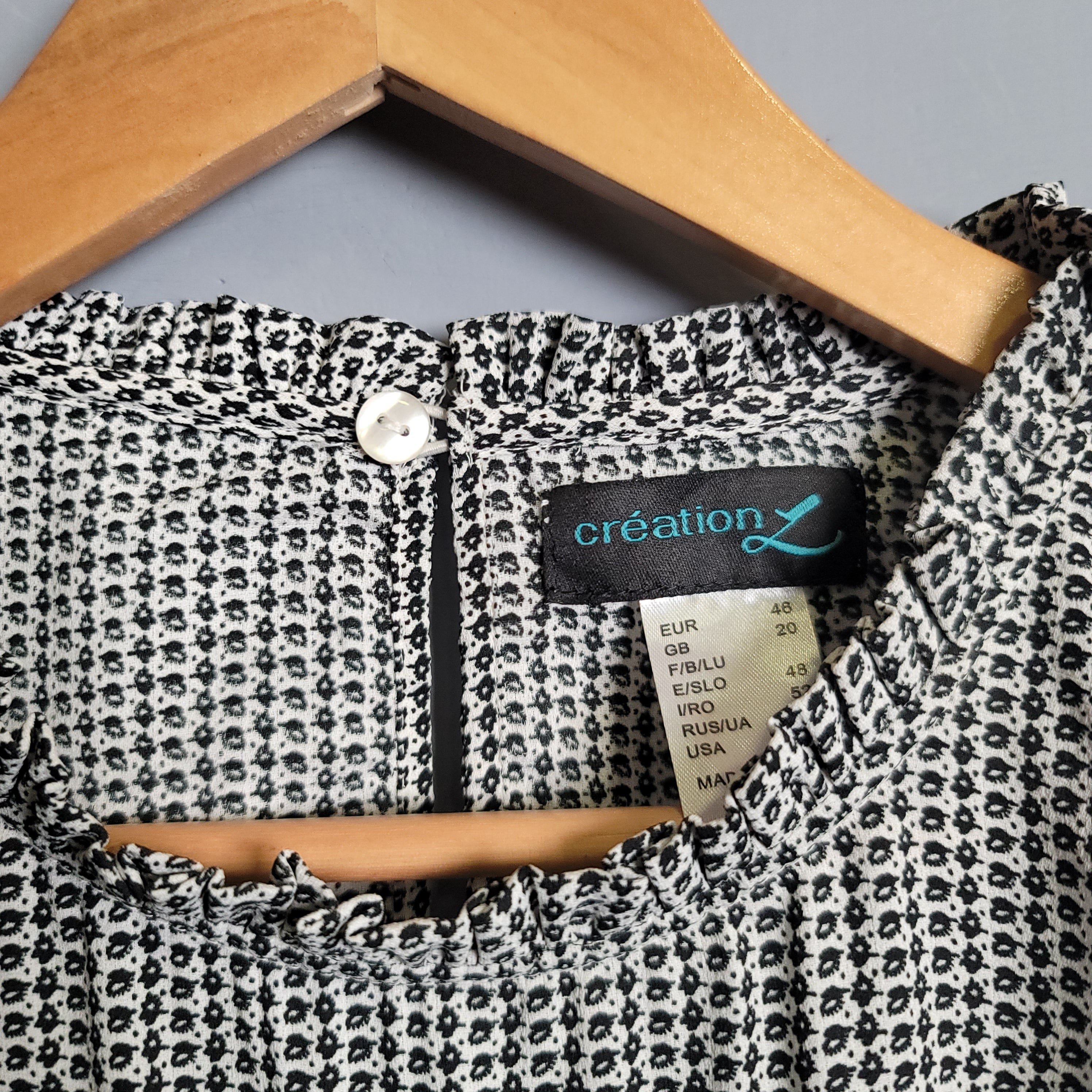 Monochrome Ruffle Top (Creation L) - THE GREY AREA