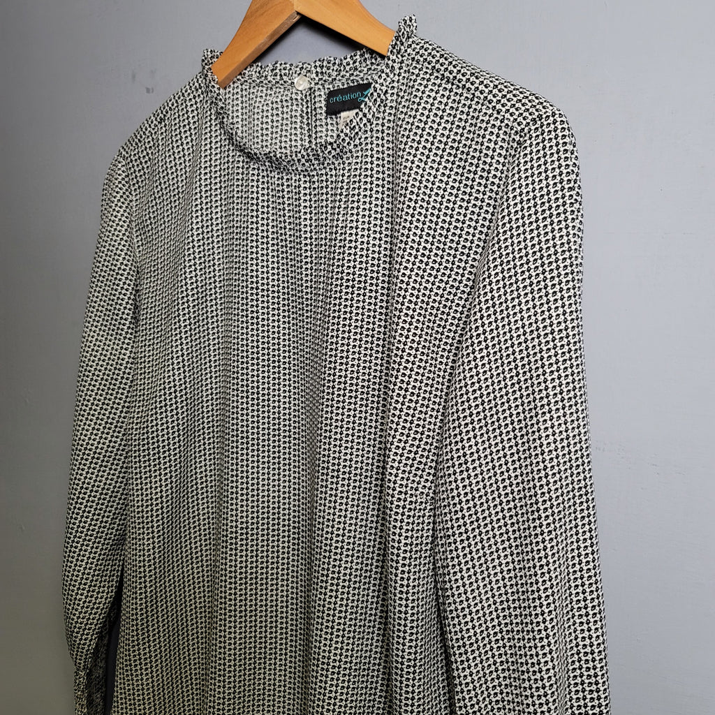 Monochrome Ruffle Top (Creation L) - THE GREY AREA