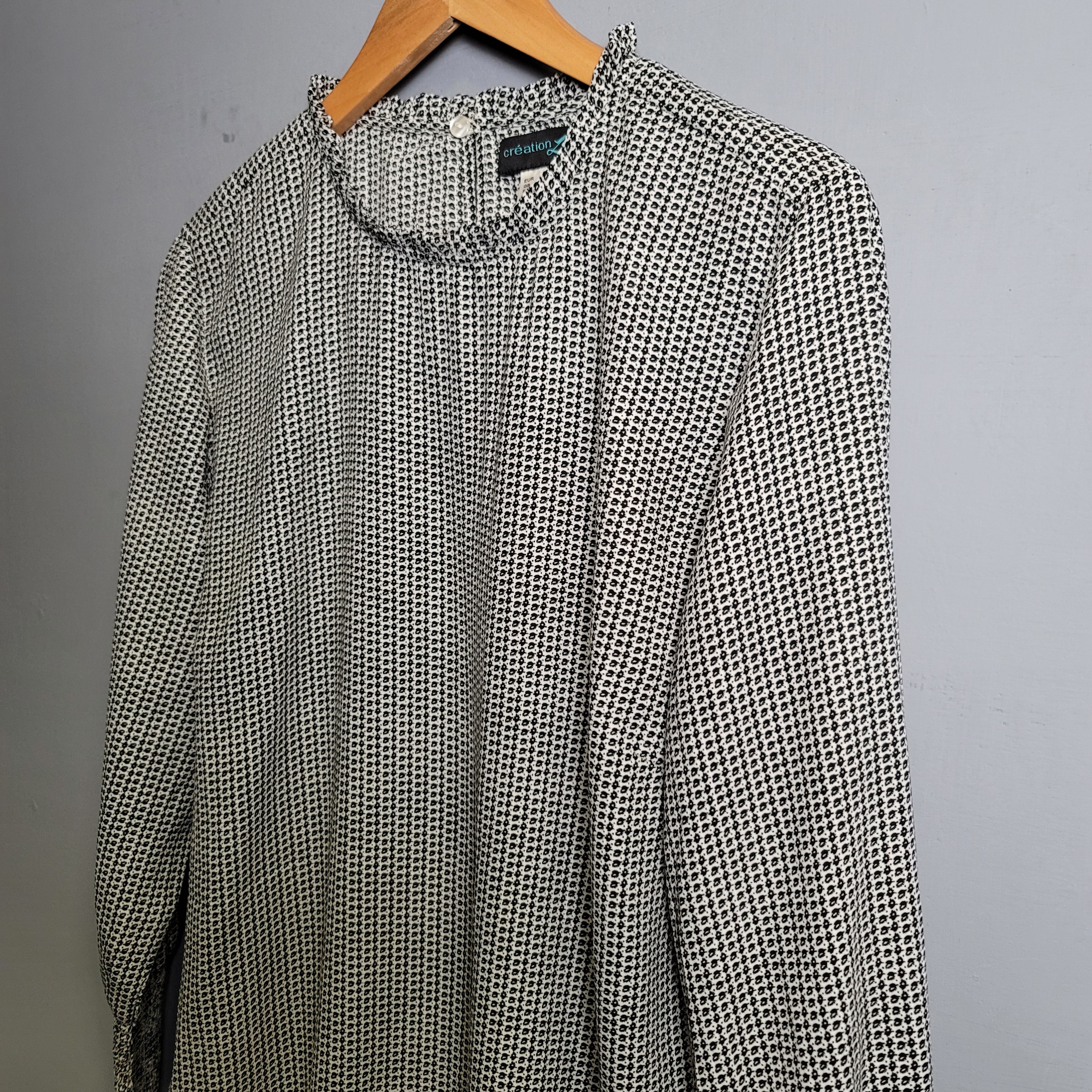 Monochrome Ruffle Top (Creation L) - THE GREY AREA