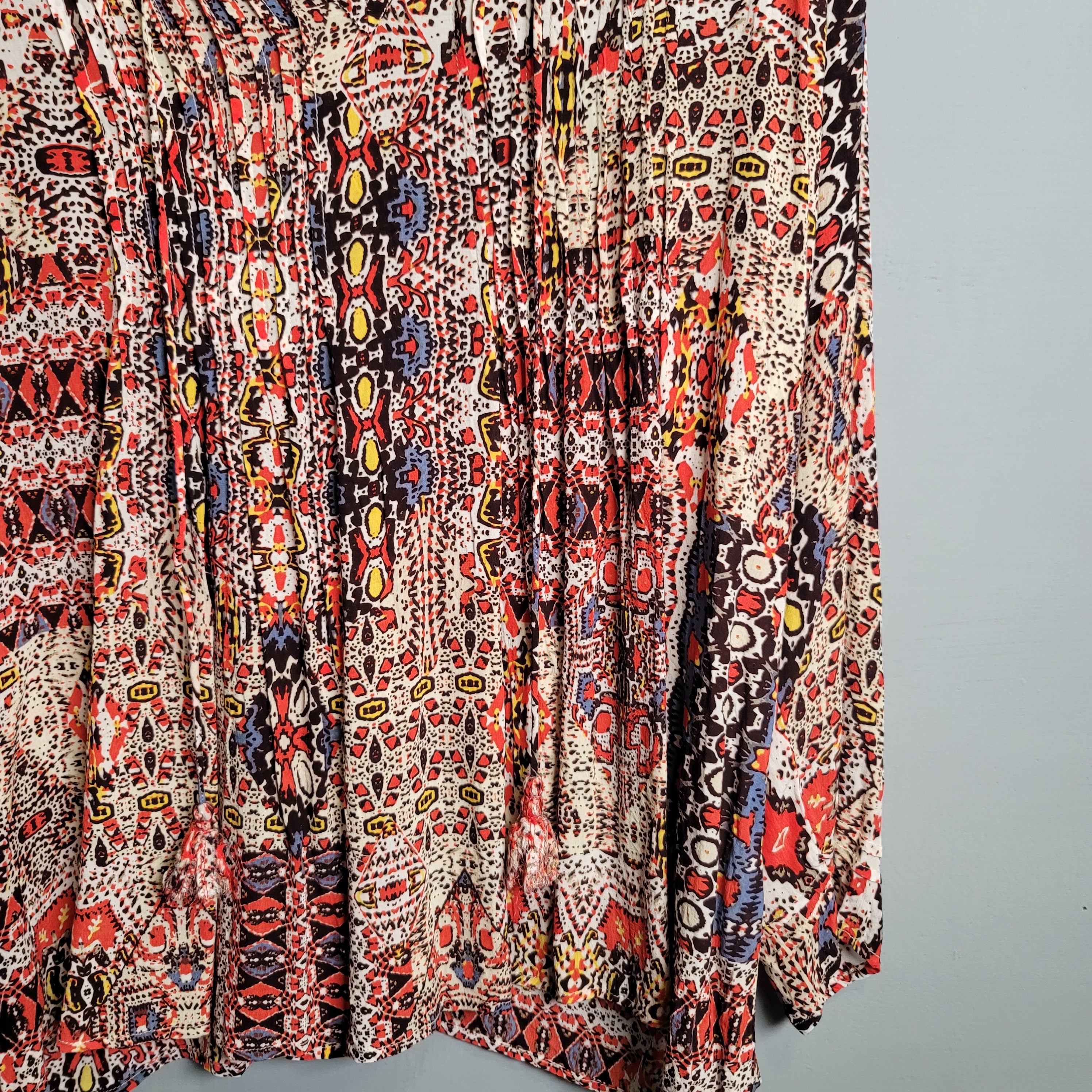 Boho Aztec Rayon Tunic Top - THE GREY AREA