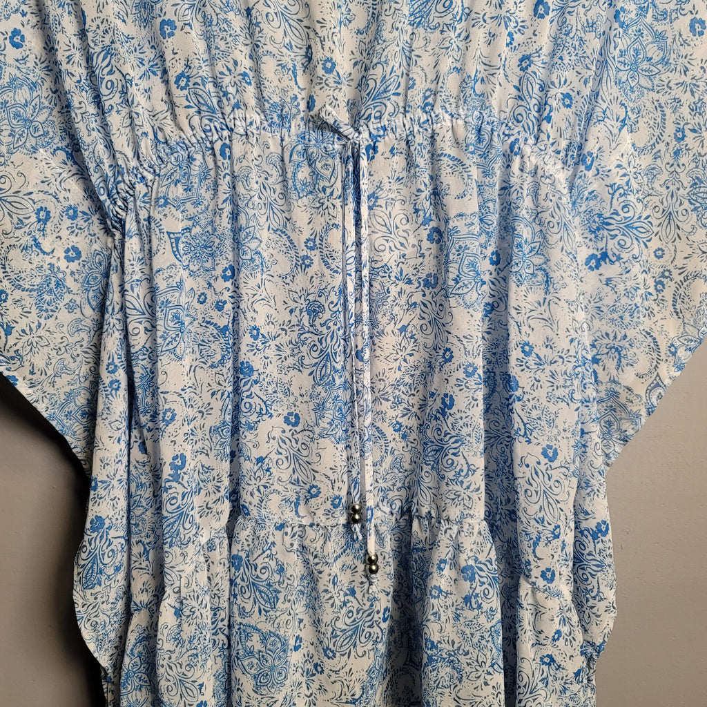 Floral printed swimsuit Cover-up (Time & Tru) - THE GREY AREA