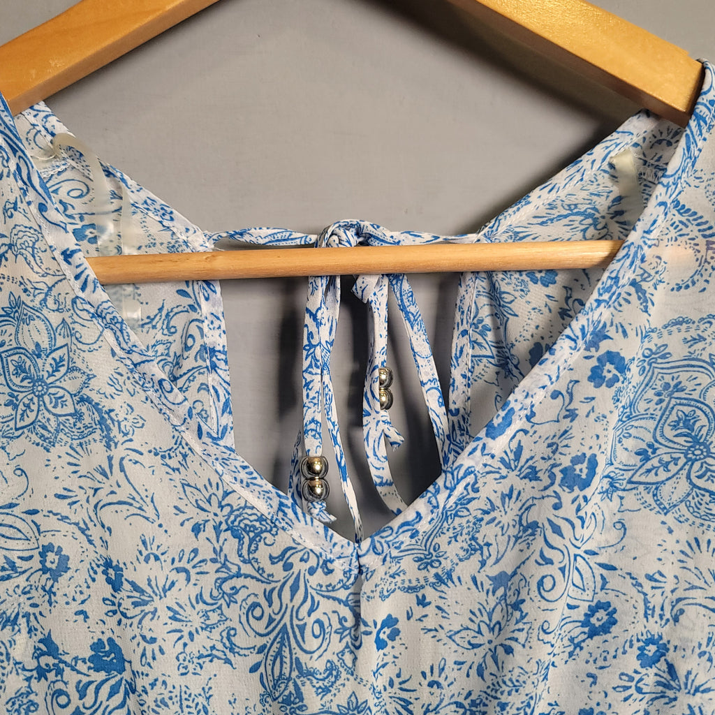 Floral printed swimsuit Cover-up (Time & Tru) - THE GREY AREA