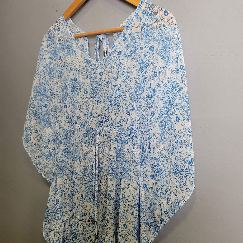 Floral printed swimsuit Cover-up (Time & Tru) - THE GREY AREA