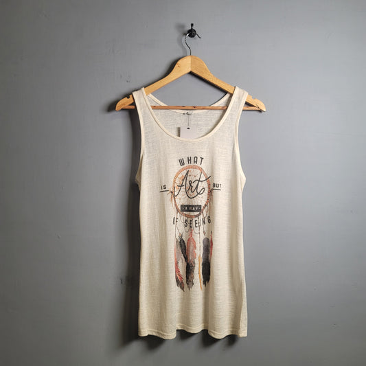 Vintage Graphic Casual  Tanktop (Pinkie) - THE GREY AREA