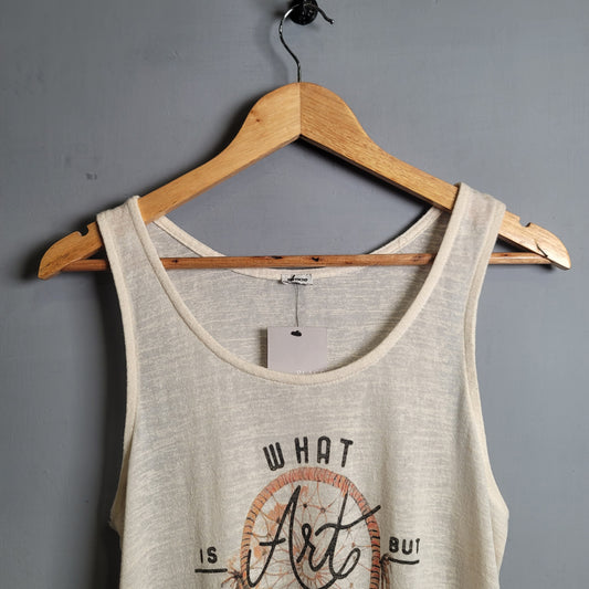 Vintage Graphic Casual  Tanktop (Pinkie) - THE GREY AREA