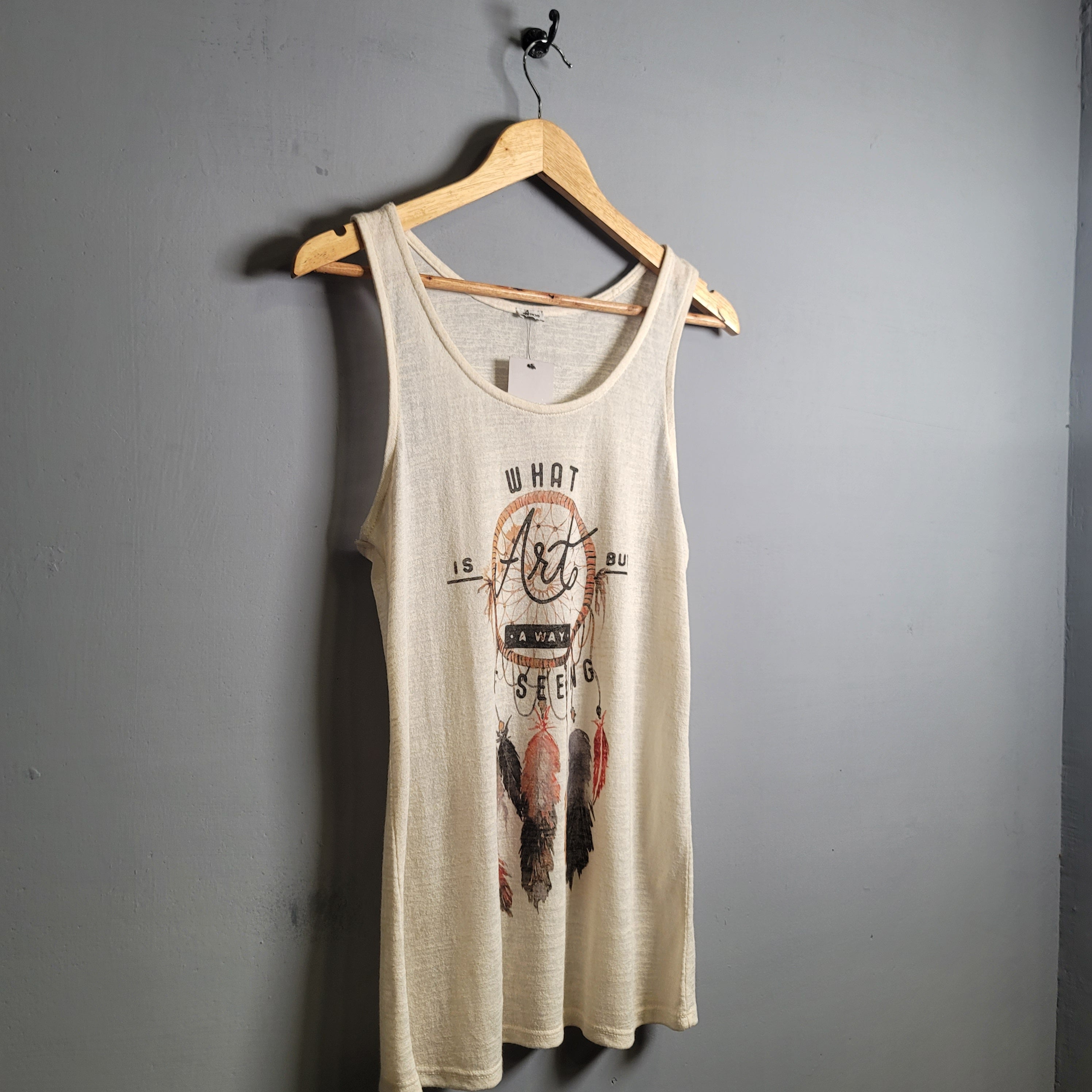 Vintage Graphic Casual  Tanktop (Pinkie) - THE GREY AREA