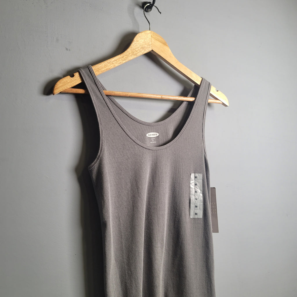 Grey Ultralite Rib-knit Tanktop (Old Navy) - THE GREY AREA