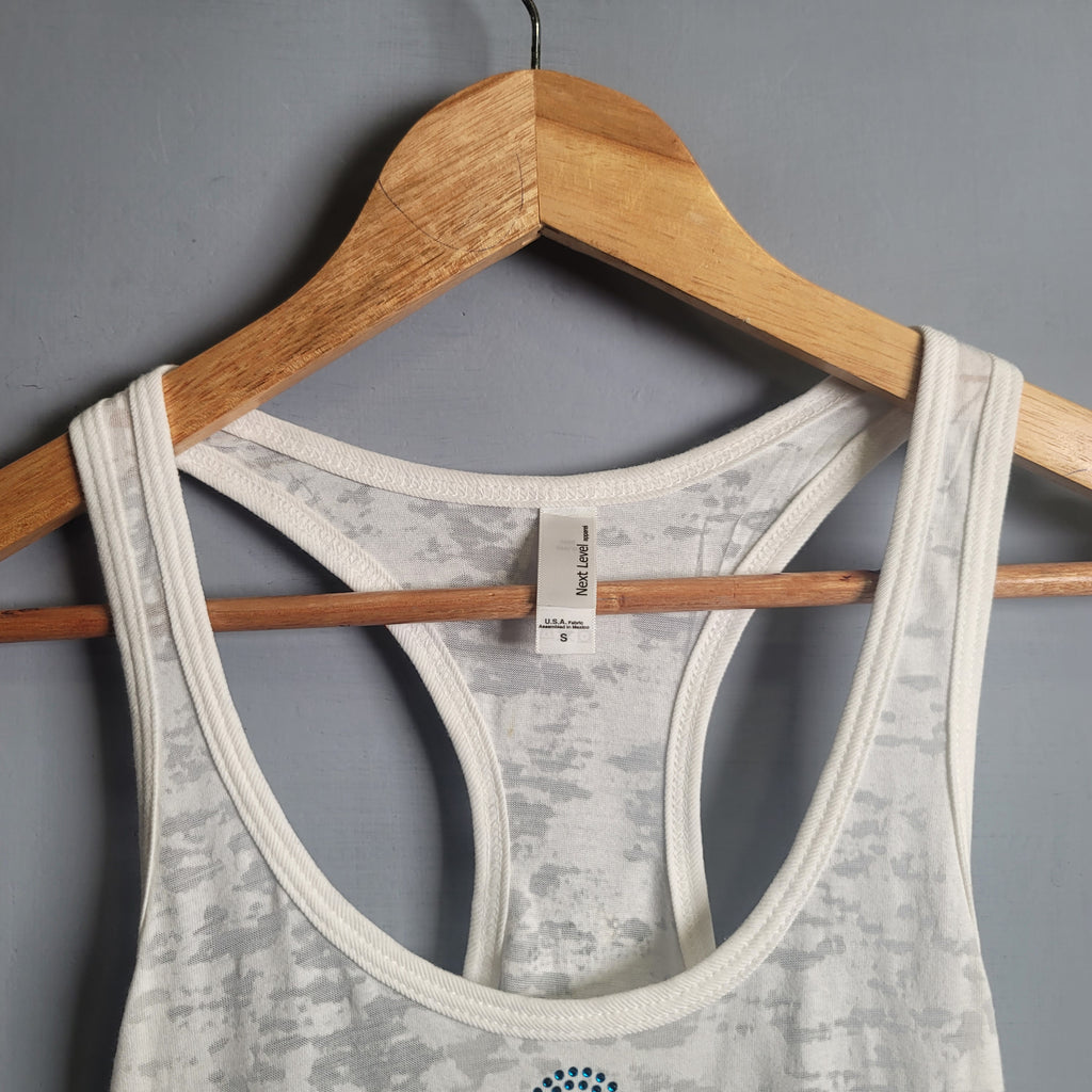 White Anchor Blingy casual Tanktop (Next Level) - THE GREY AREA