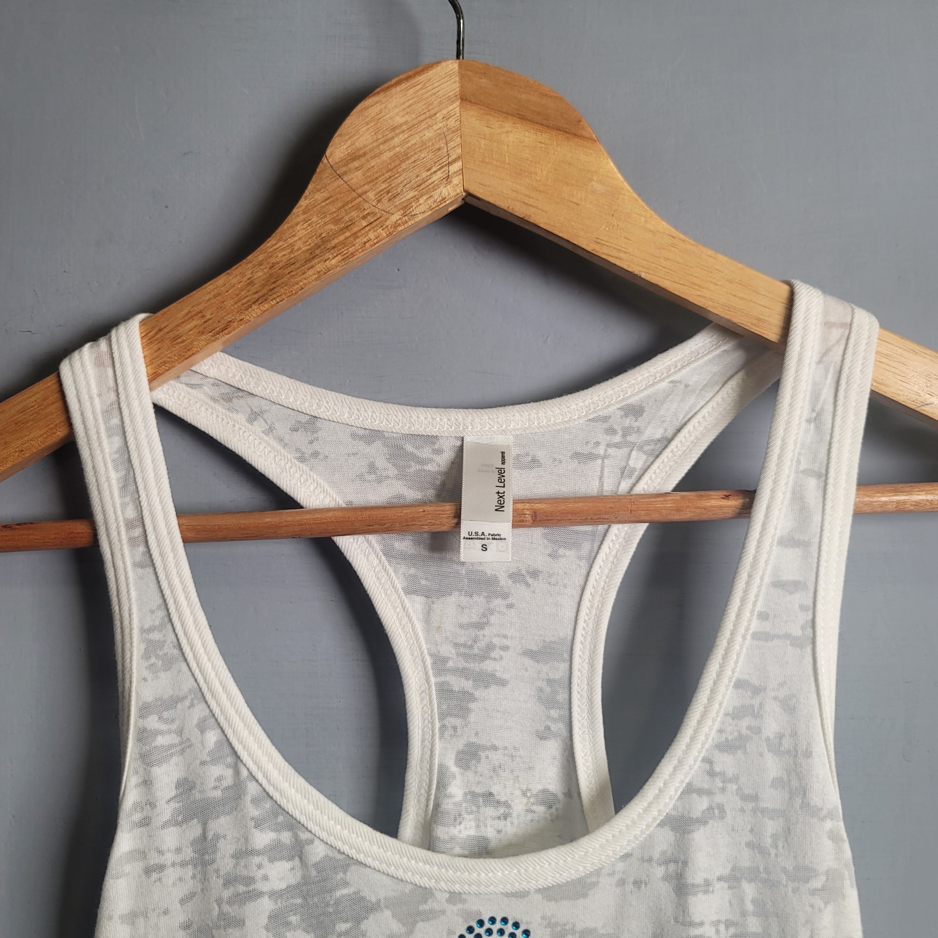 White Anchor Blingy casual Tanktop (Next Level) - THE GREY AREA