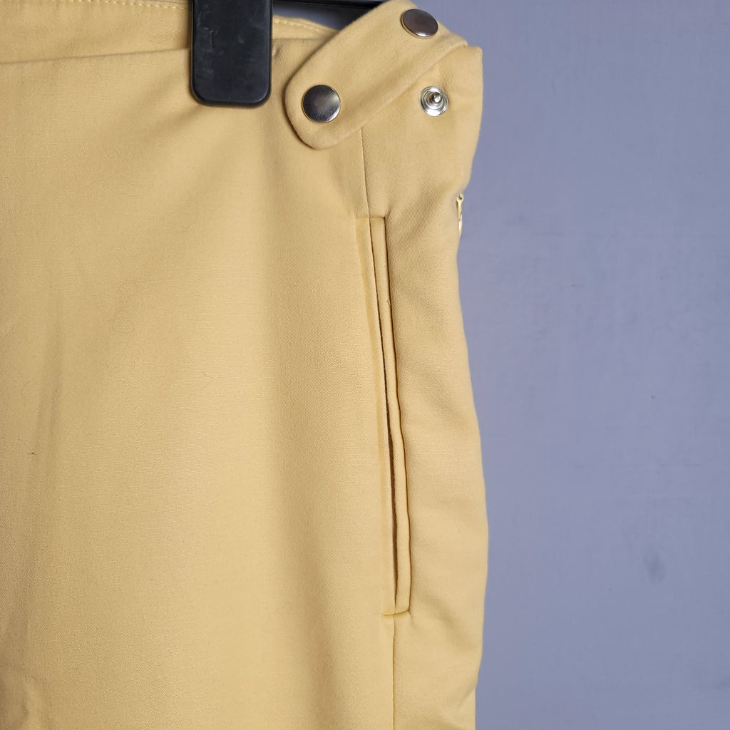 Yellow Slim Pants with side pockets (ZARA Basics) - THE GREY AREA