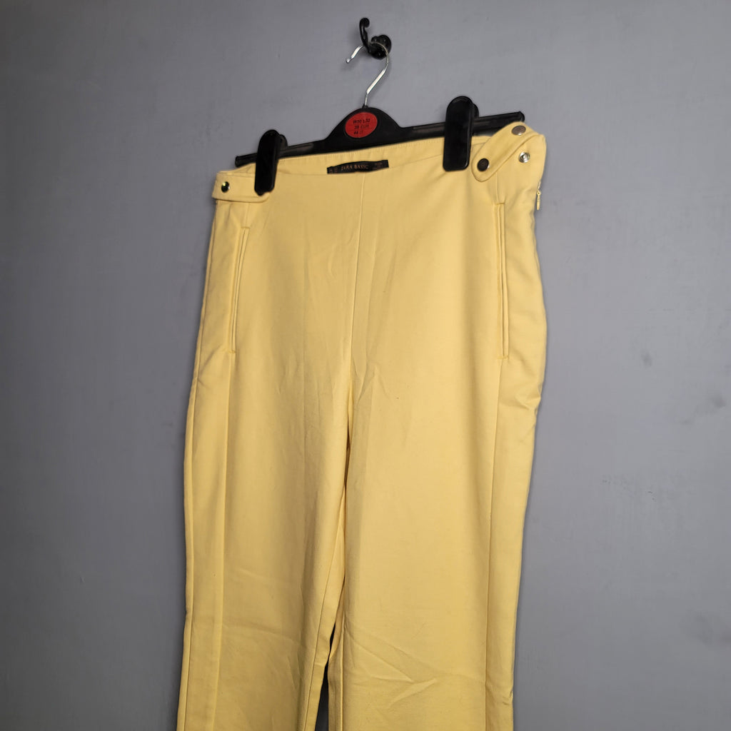 Yellow Slim Pants with side pockets (ZARA Basics) - THE GREY AREA