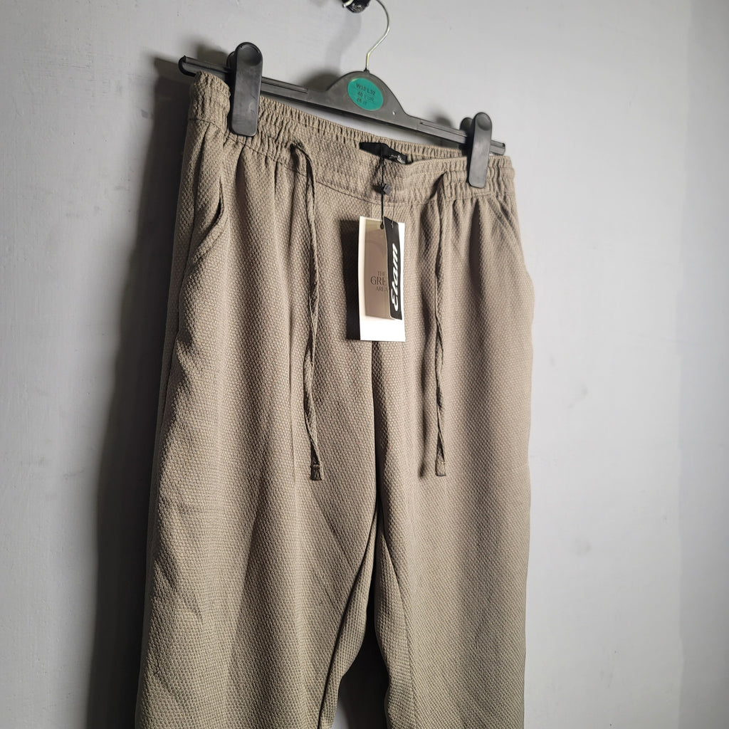 Textured fabric camo green trouser/pant (Etam) - THE GREY AREA