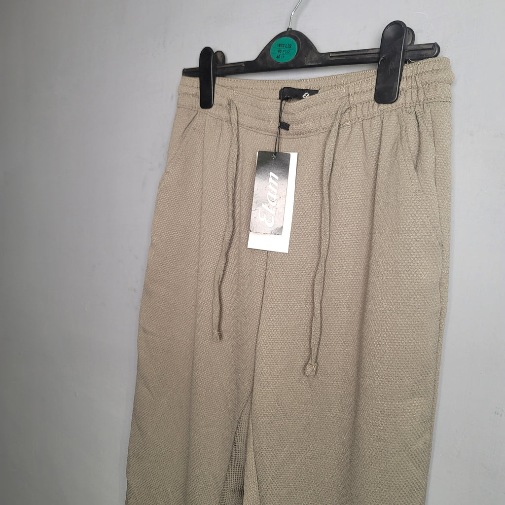 Textured fabric camo green trouser/pant (Etam) - THE GREY AREA