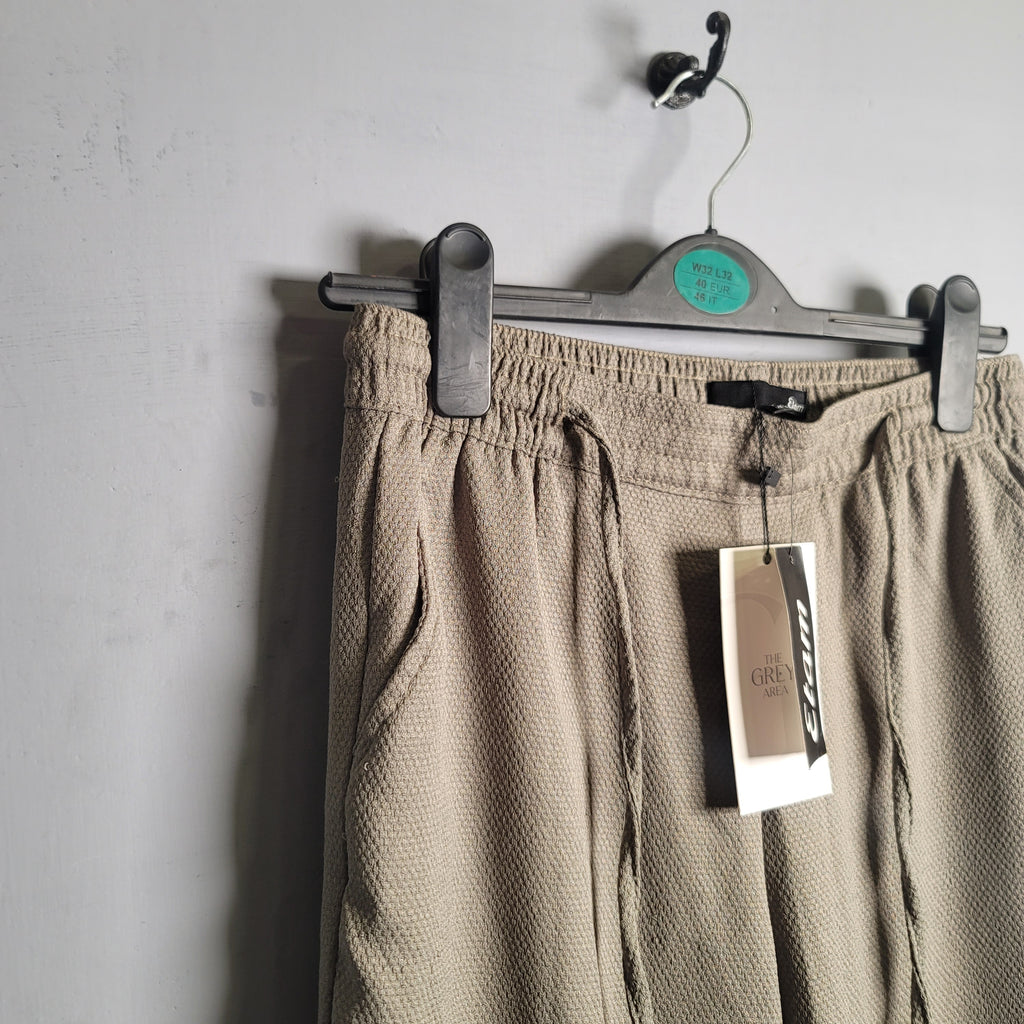 Textured fabric camo green trouser/pant (Etam) - THE GREY AREA