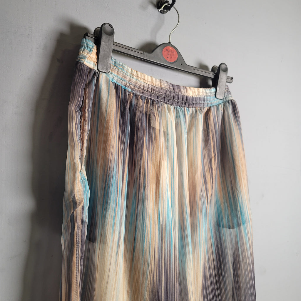 Mesh wide legs flowy pants (Uintah) - THE GREY AREA