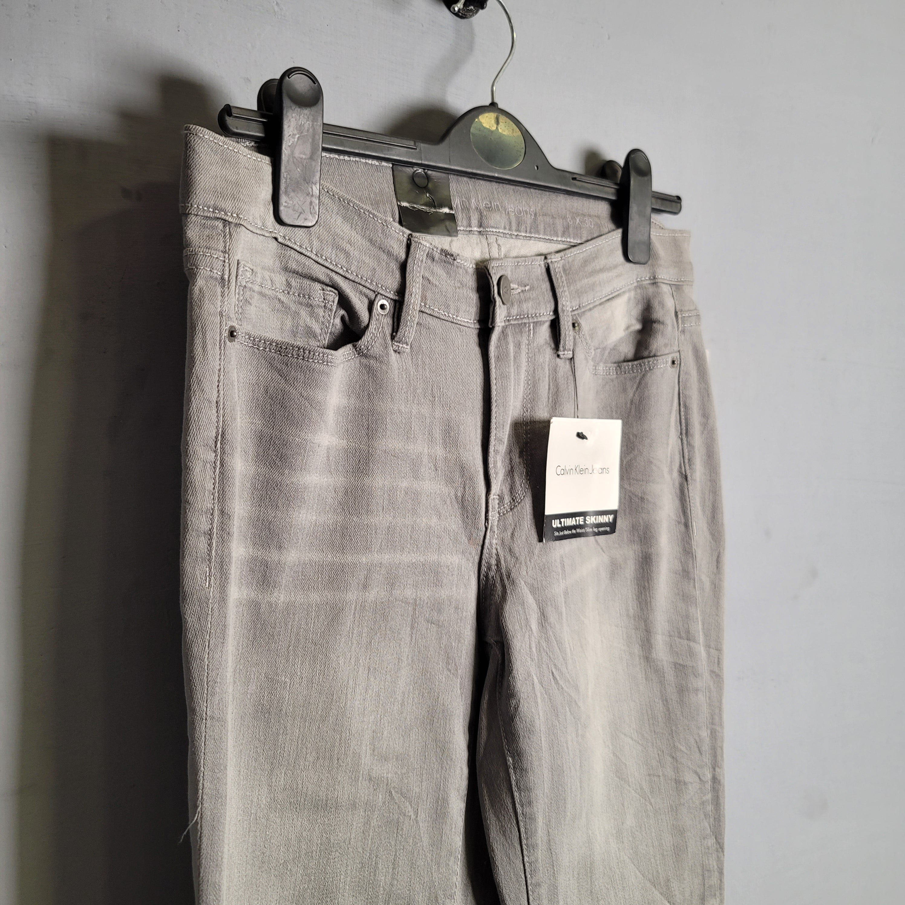 Grey Ultimate Skinny Jeans (Calvin Klein) - THE GREY AREA