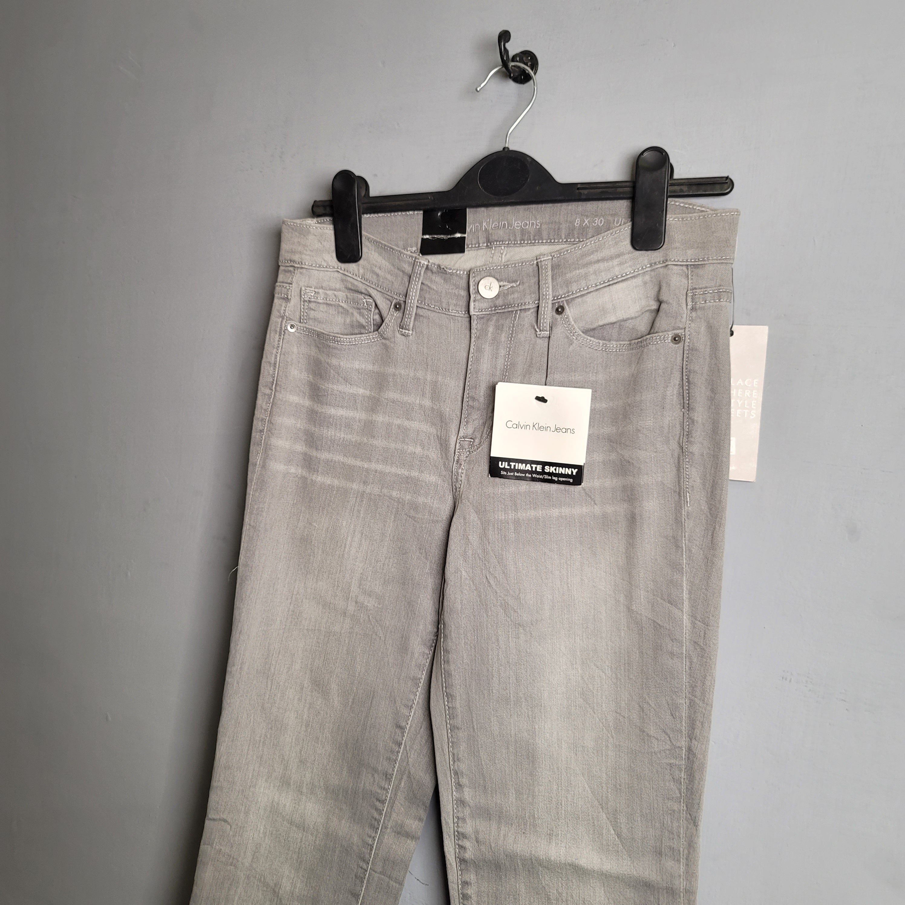 Grey Ultimate Skinny Jeans (Calvin Klein) - THE GREY AREA