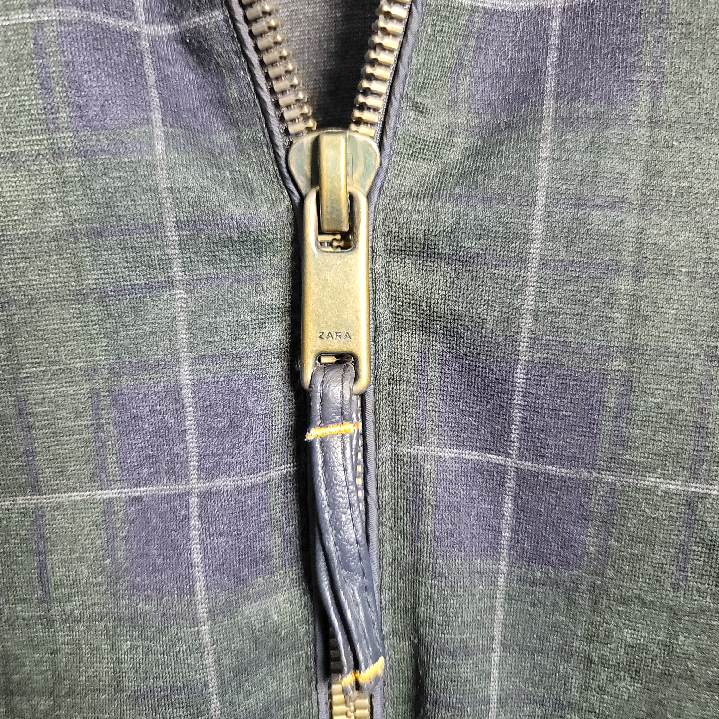 ZARA Man Men's Plaid Jacket Multicolor Zip Pockets Ribbed Cuffs - THE GREY AREA