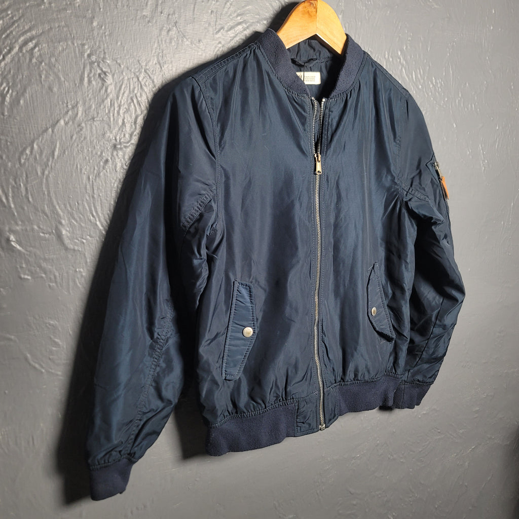 Dark blue Unisex bomber jacket (H&M) - THE GREY AREA