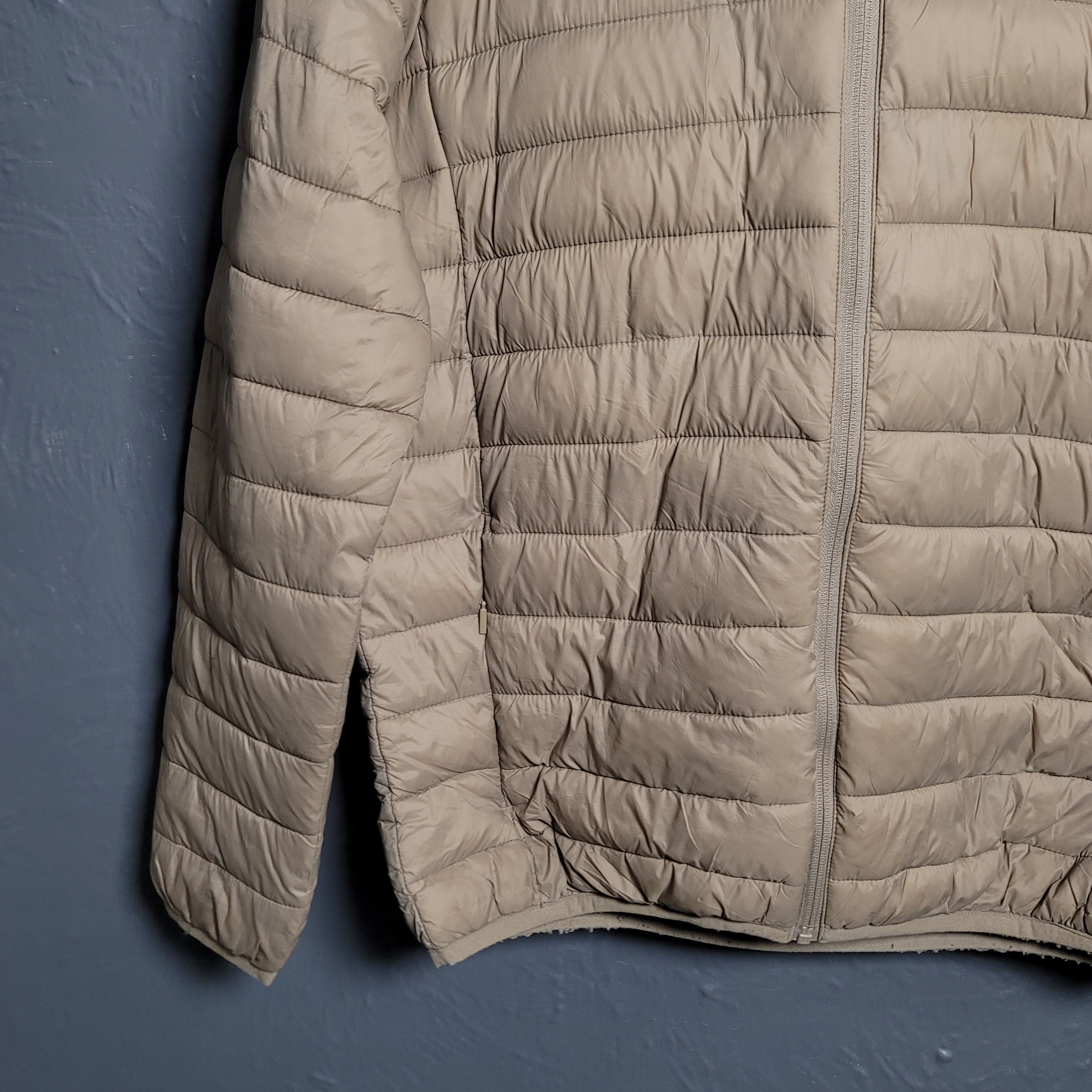 Beige Lightweight Puffer Jacket (H&M) - THE GREY AREA