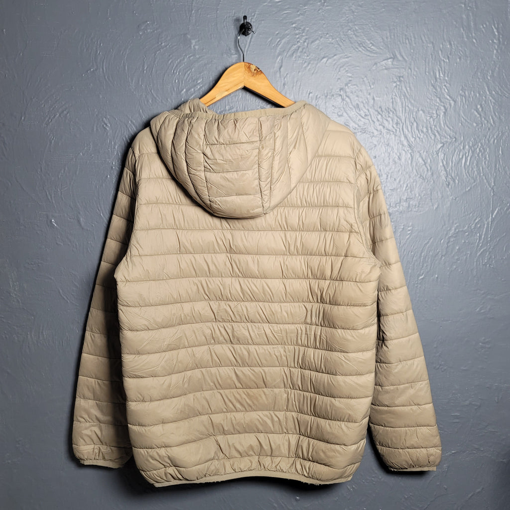 Beige Lightweight Puffer Jacket (H&M) - THE GREY AREA