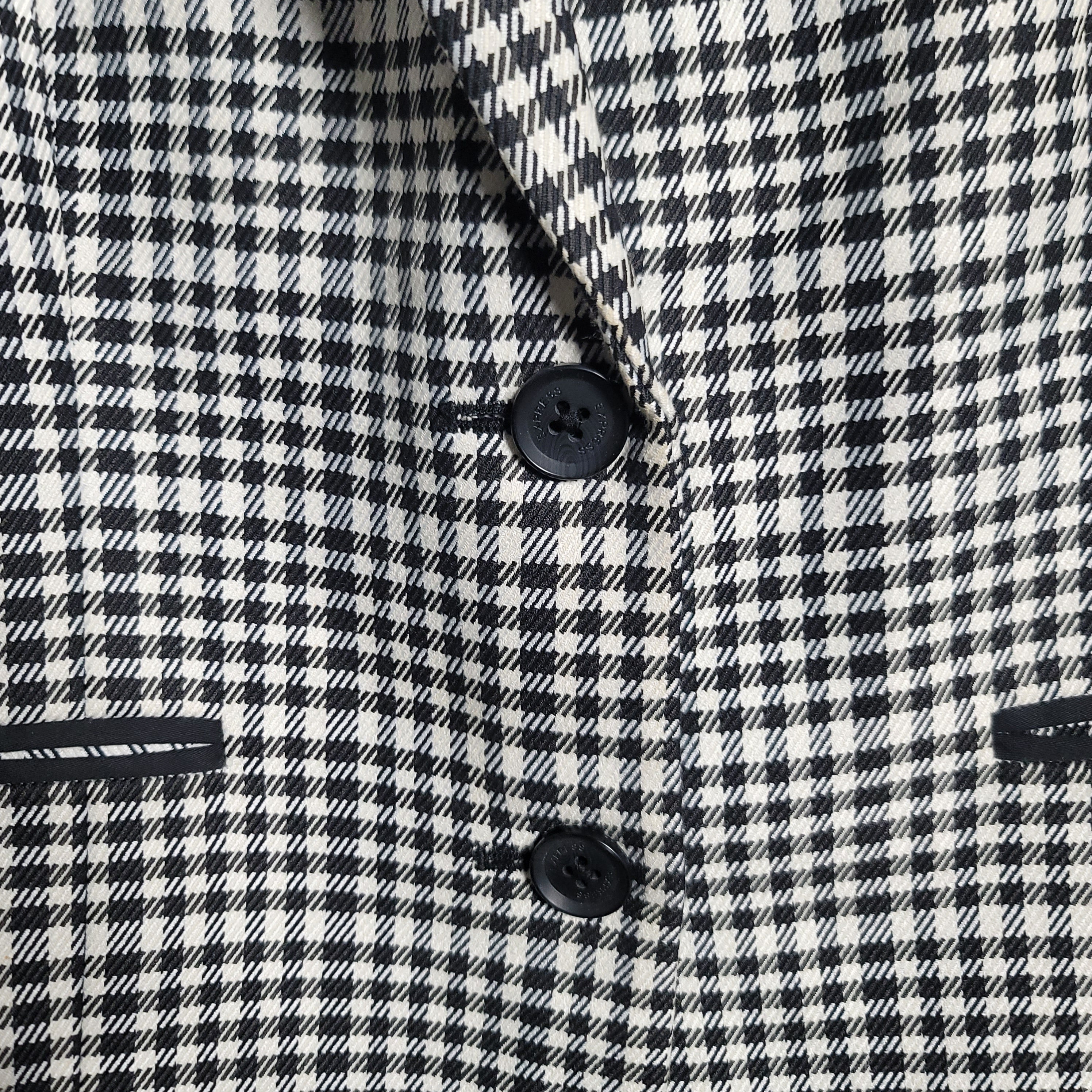 Express Black & White Plaid Cropped Blazer Jacket - THE GREY AREA