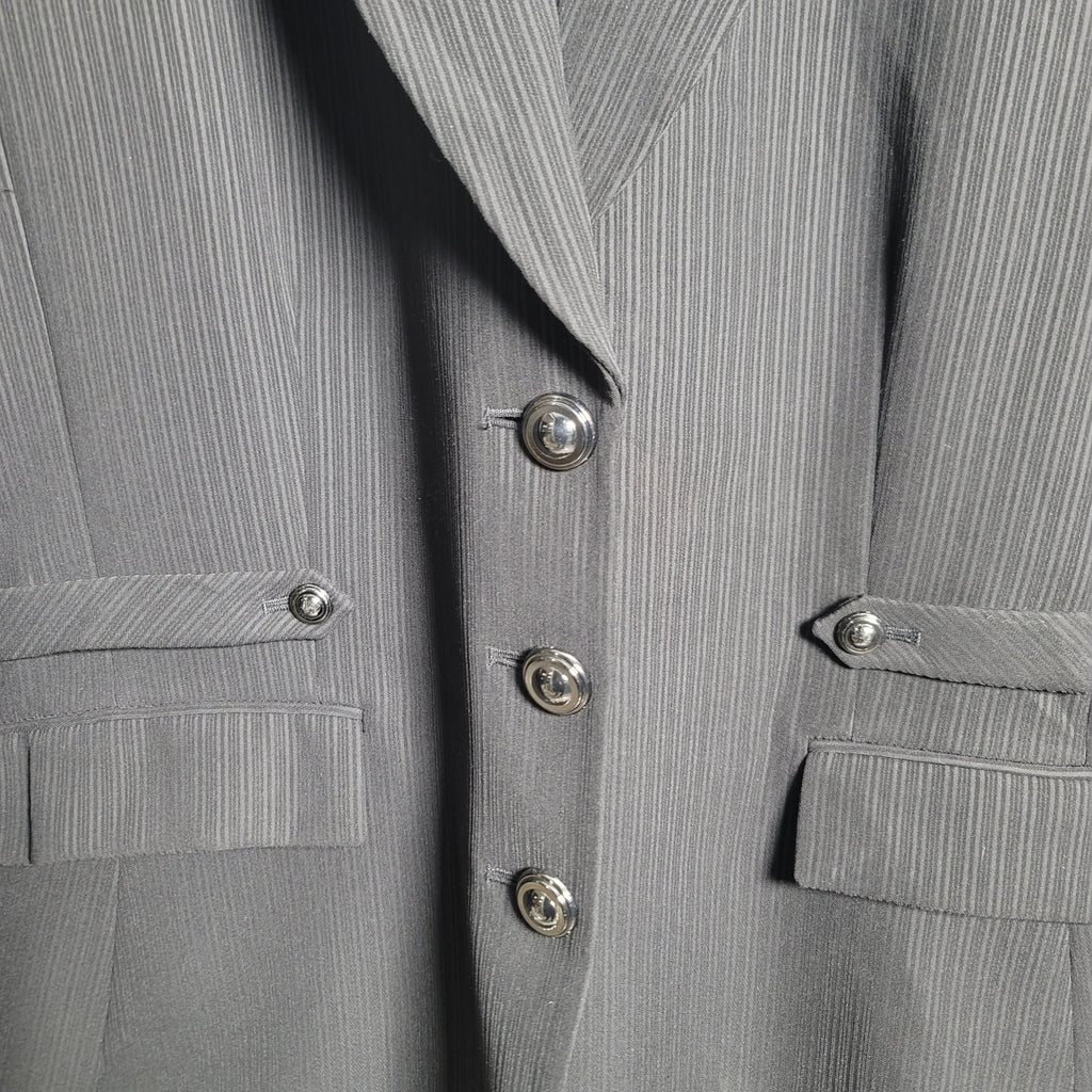 Tahari Arthur S. Levine Women's 3 Button Blazer Fashion Jacket - THE GREY AREA