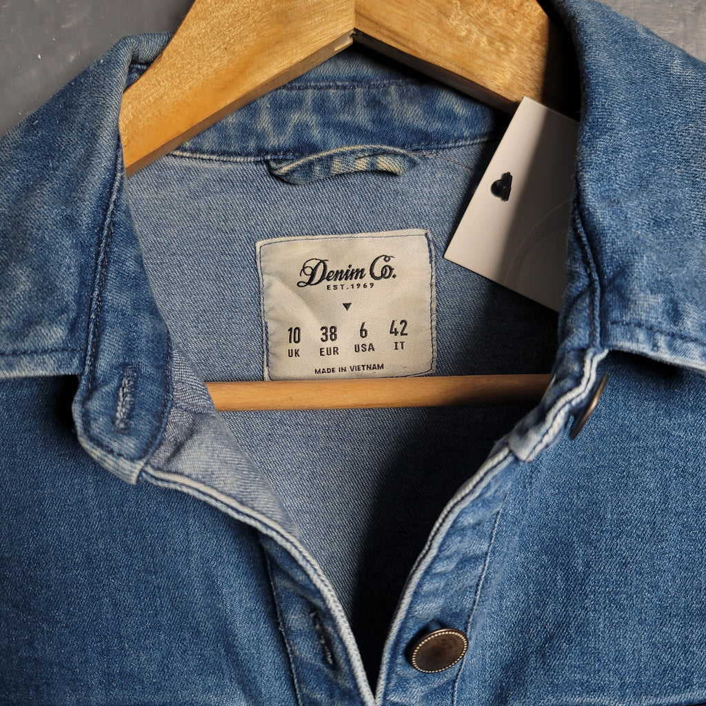 Blue Lightweight Denim Shirt Dress (Denim Co) - THE GREY AREA