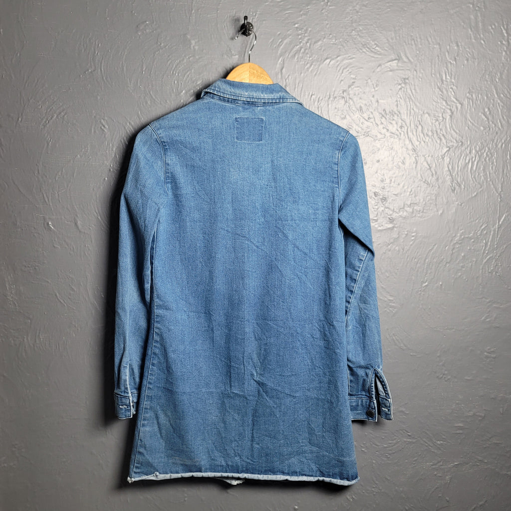Blue Lightweight Denim Shirt Dress (Denim Co) - THE GREY AREA