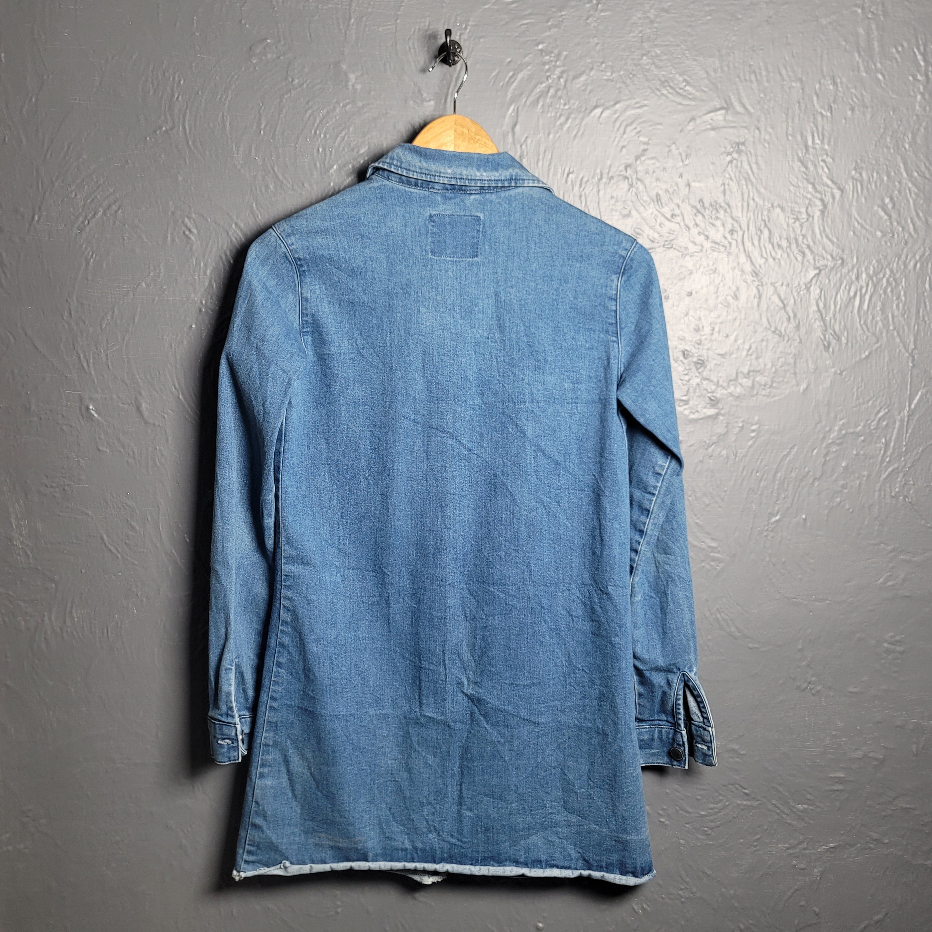 Blue Lightweight Denim Shirt Dress (Denim Co) - THE GREY AREA