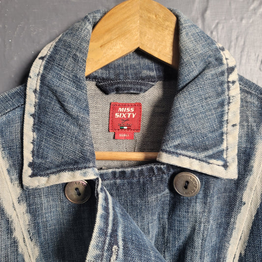 Vintage Y2K Miss Sixty Denim Jacket Streetwear 90s Style - THE GREY AREA