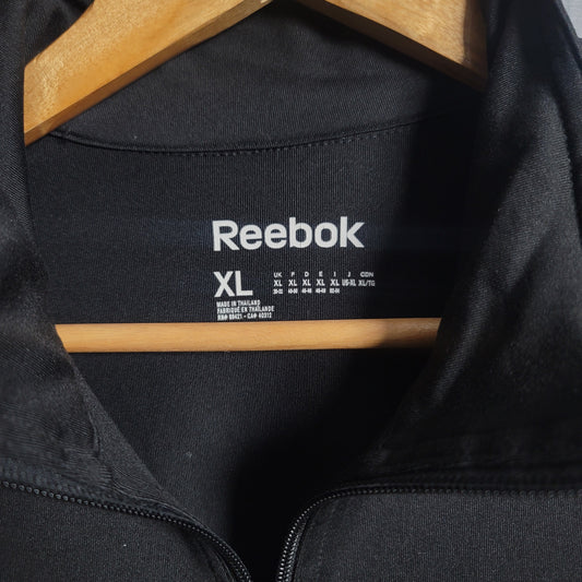 Women's Black Reebok Identity Vector Track Jacket - THE GREY AREA