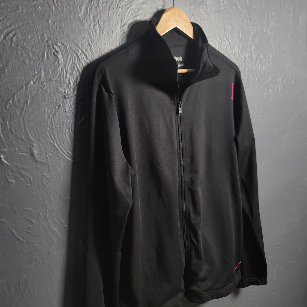 Women's Black Reebok Identity Vector Track Jacket - THE GREY AREA