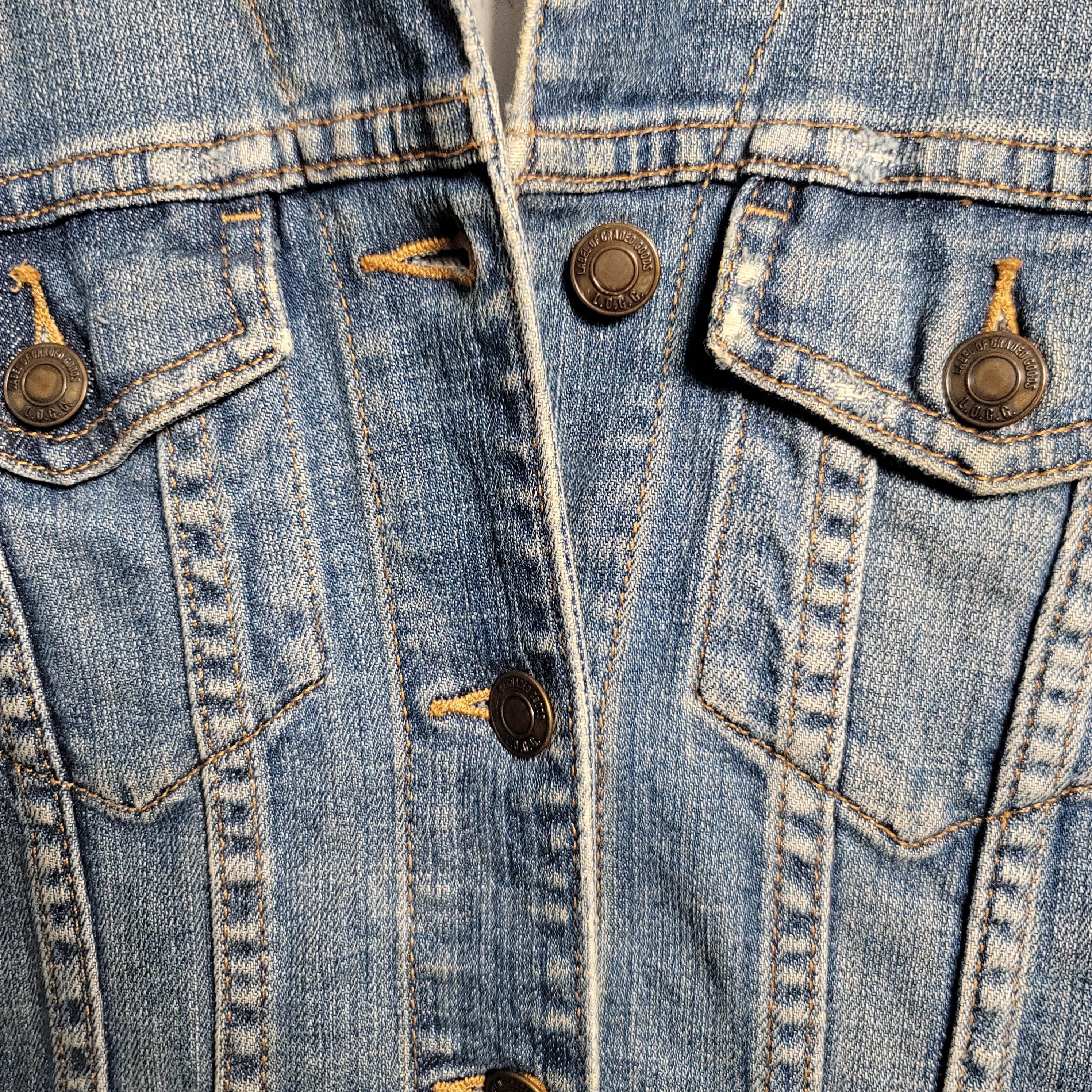 Women's H&M LOGG Denim Long Sleeve Jacket Cropped - THE GREY AREA