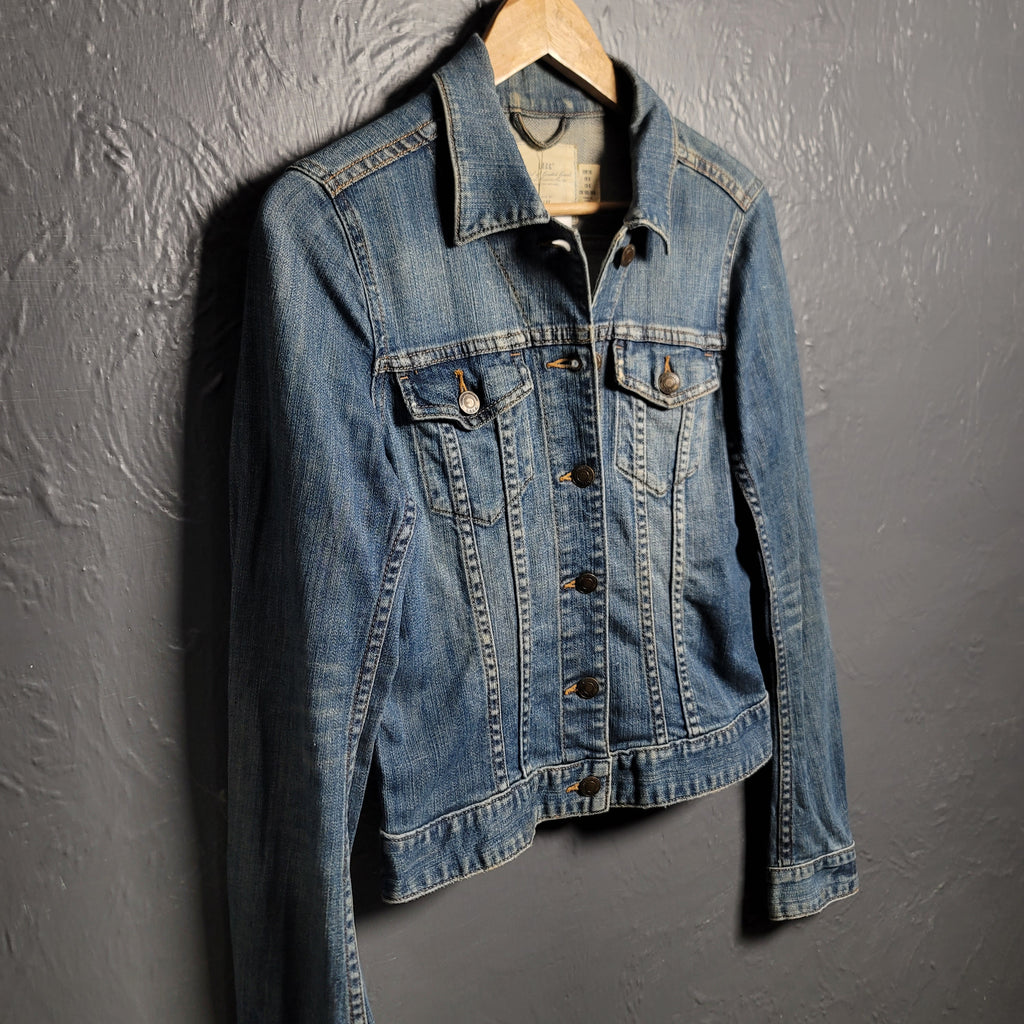 Women's H&M LOGG Denim Long Sleeve Jacket Cropped - THE GREY AREA