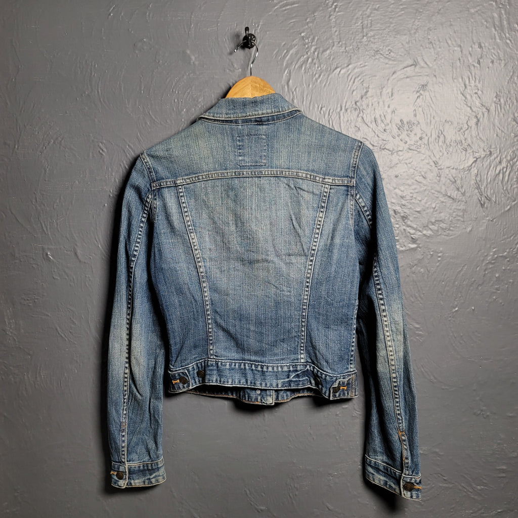 Women's H&M LOGG Denim Long Sleeve Jacket Cropped - THE GREY AREA