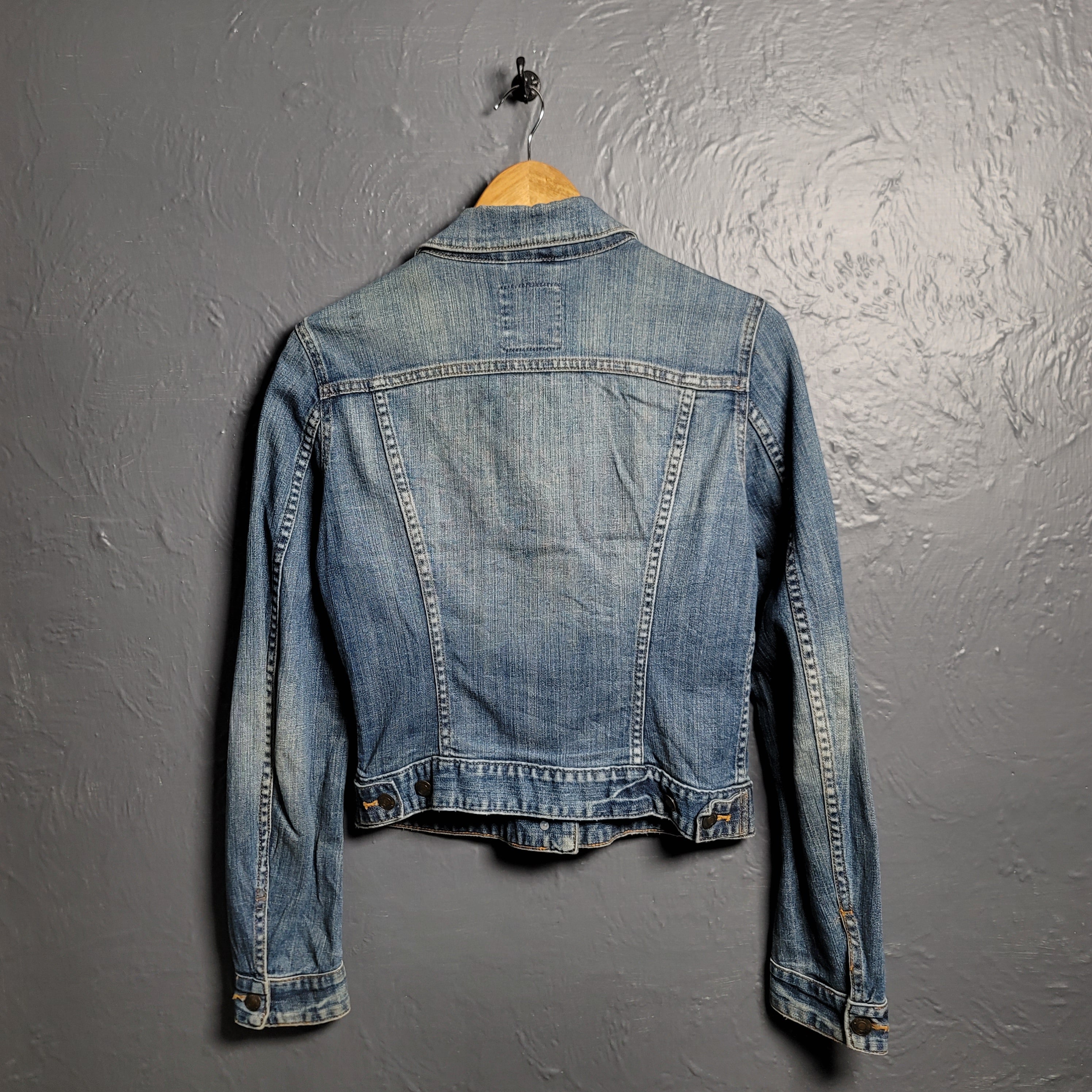Women's H&M LOGG Denim Long Sleeve Jacket Cropped - THE GREY AREA