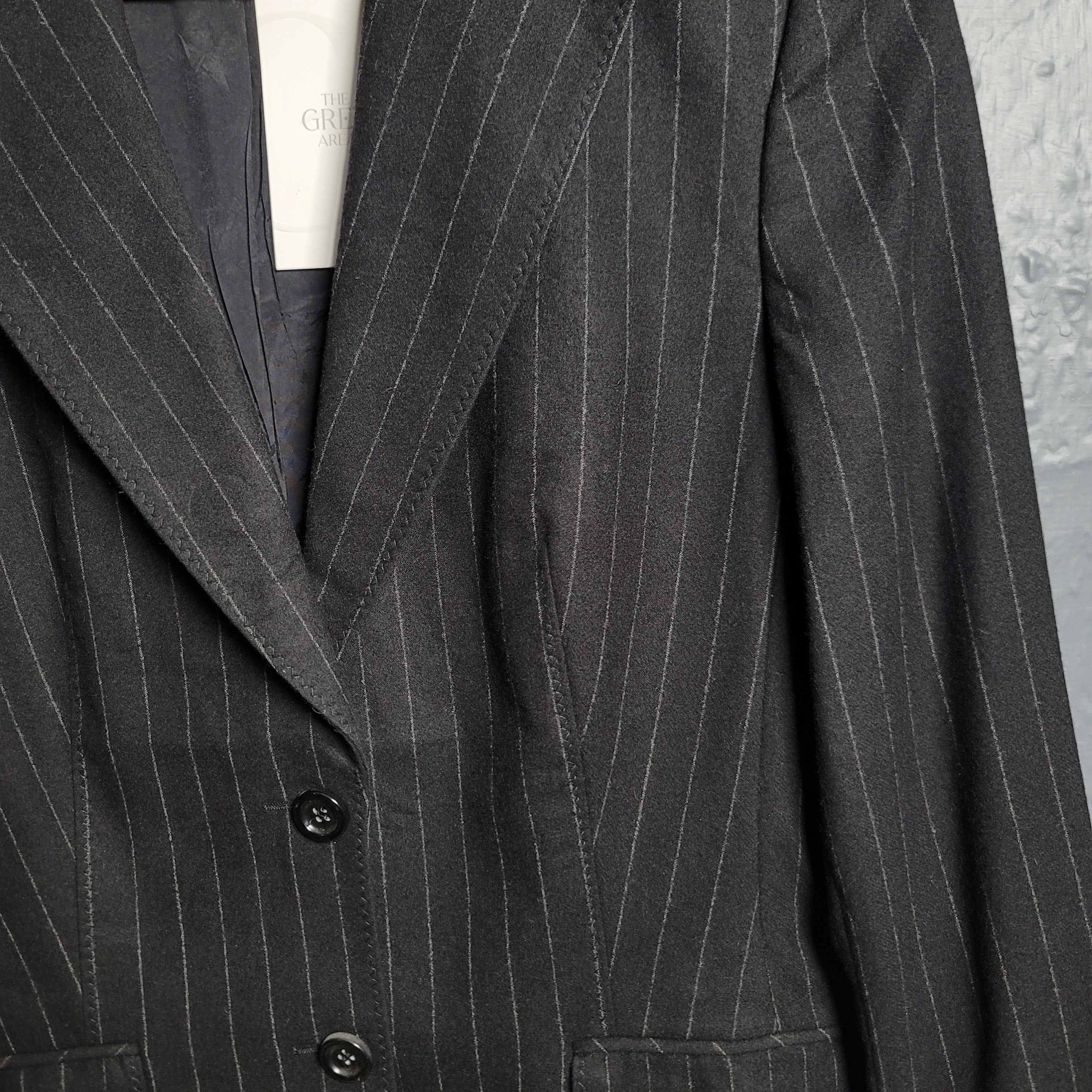 Women's Hugo Boss pin striped single-breasted jacket with notch lapels - THE GREY AREA